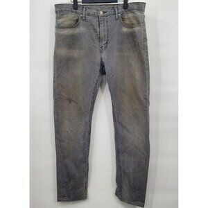 Levi's 508 Skinny Ankle Jeans Stretch High-Rise Distressed Denim 34x32 Mens Gray